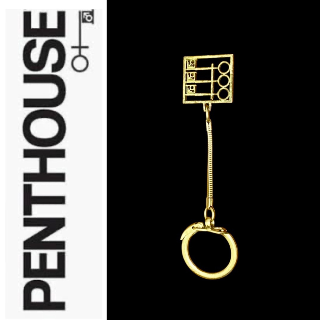12k Penthouse Magazine Logo Keychain 1/20 12kt Gf (Gold-Filled) Rare- Vintage